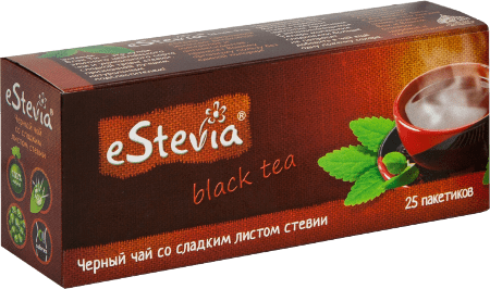 Чай черный со сладким листом стевии eStevia