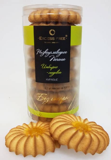 Печенье "Курабье. Имбирно-медовое" "Excess Free" 120 г Печенье "Курабье. Имбирно-медовое" "Excess Free" 120 г